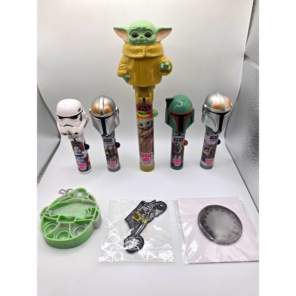 Star Wars Collectible Lot Grogu Mandalorian Boba Fett Pop Ups Funko Pin Patch